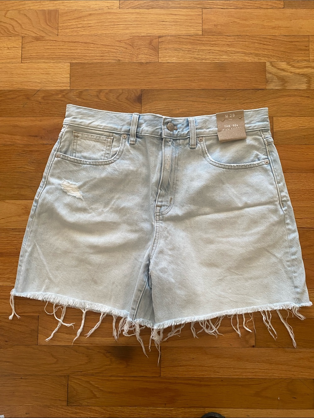 Madewell High-Waist Light Blue Denim Shorts